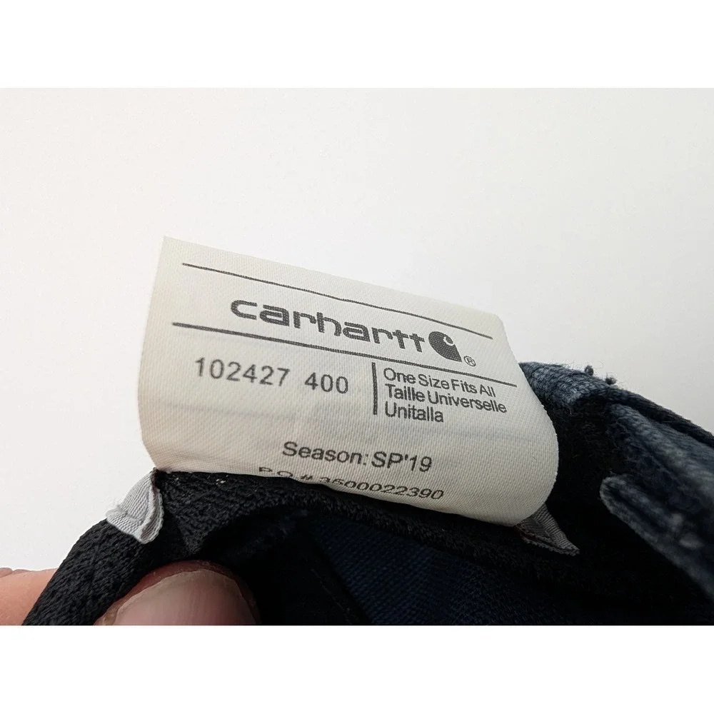 Carhartt Odessa Navy Blue Canvas Baseball Cap Hat 102427 400 Adjustable Men OSFM